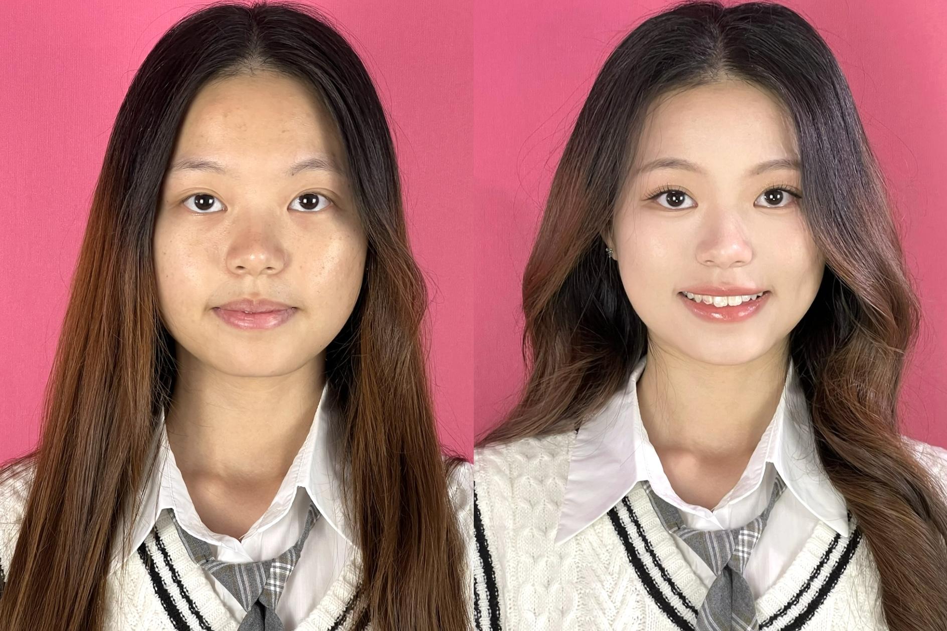 妆前妆后对比 1