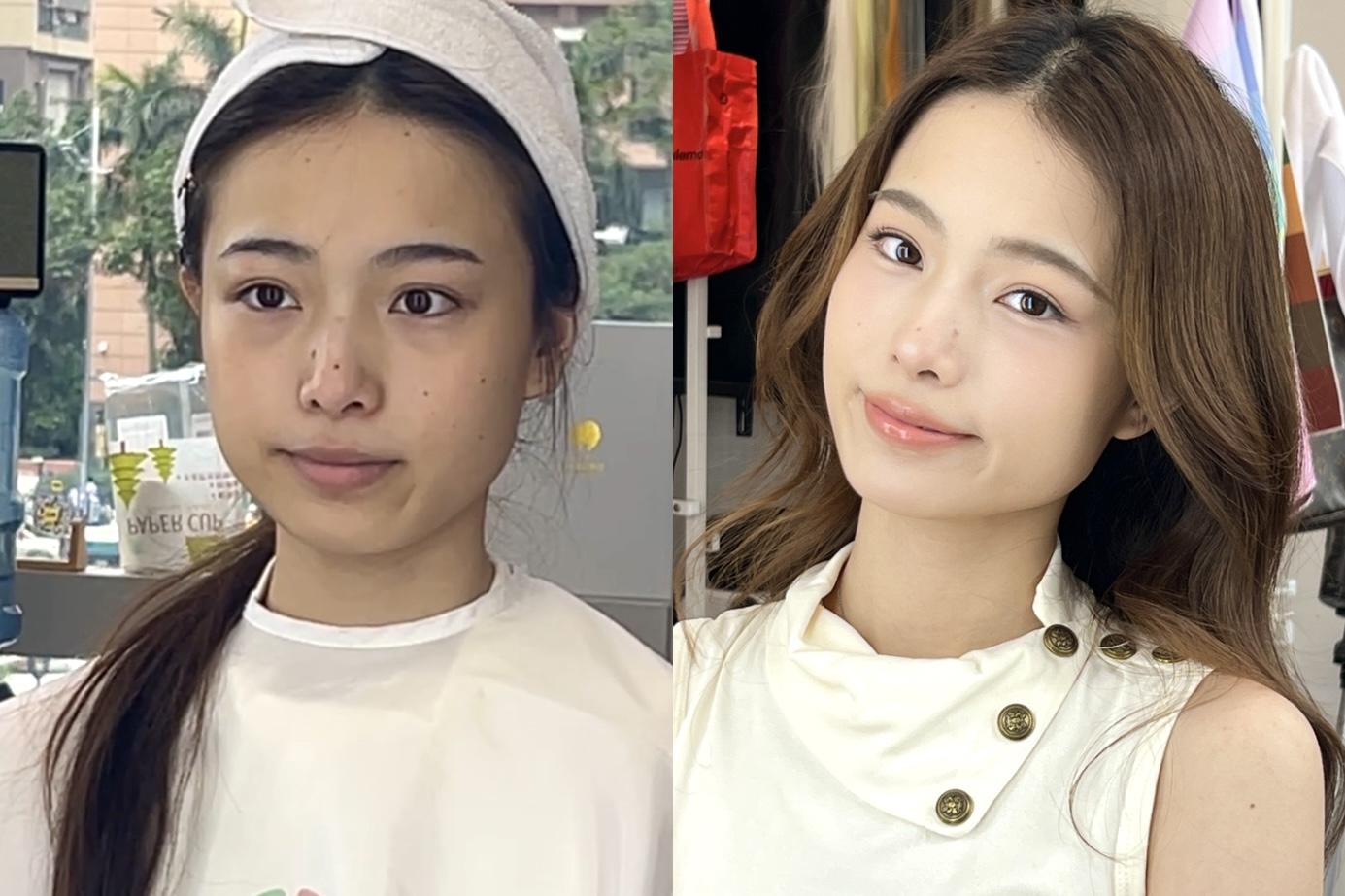 妆前妆后对比 3